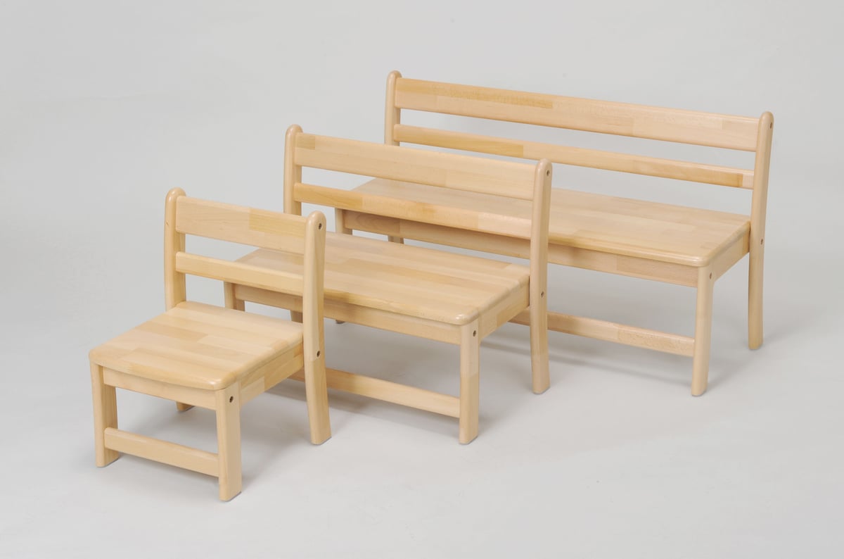 幼児用ベンチ 2人掛け 各種 | 絵本と木のおもちゃの店ぴっぴ
