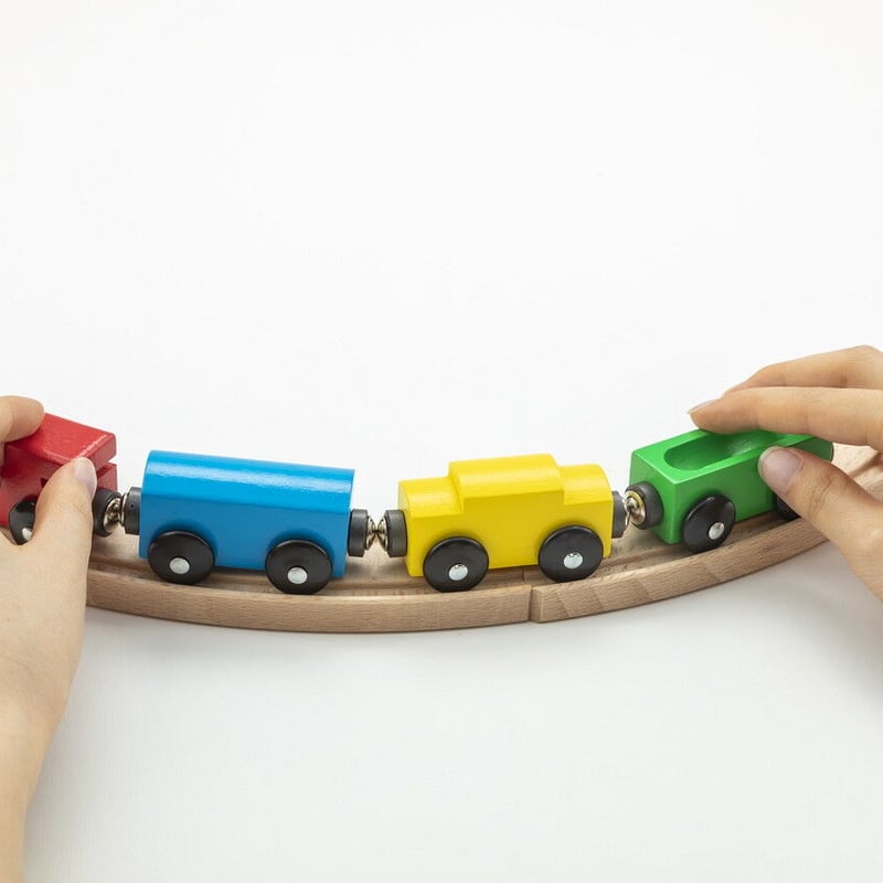 レア】グリムス社 木製汽車知育玩具 - 知育玩具