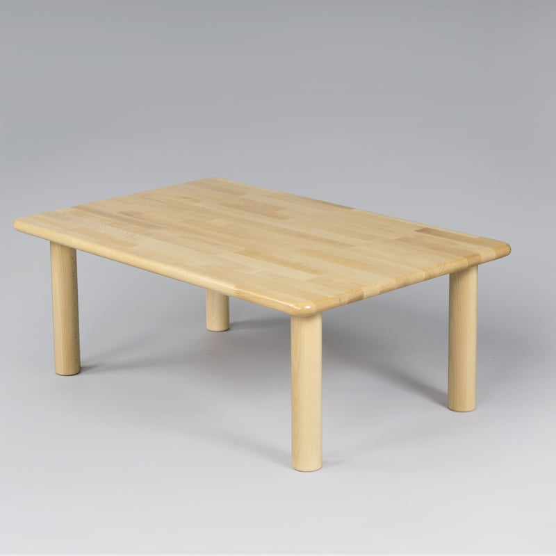 角テーブル90×60丸脚<H43> AE-58-c | 絵本と木のおもちゃの店ぴっぴ  