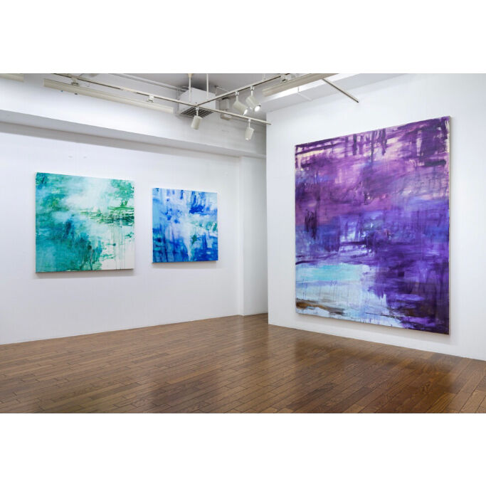 絵画　「紫の窓」　渡辺薫 作 絵画「紫の窓」渡辺薫 作