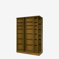 書院　3LSI-135　3重スライド書棚・オープン・幅135cm・高さ197cm