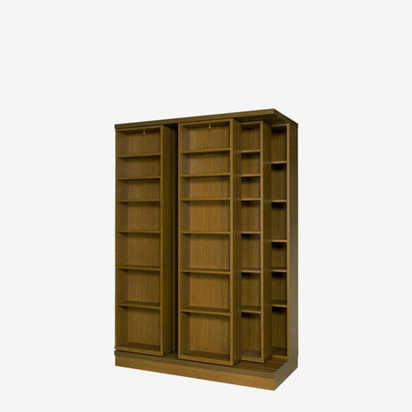 書院　3LSI-135　3重スライド書棚・オープン・幅135cm・高さ197cm