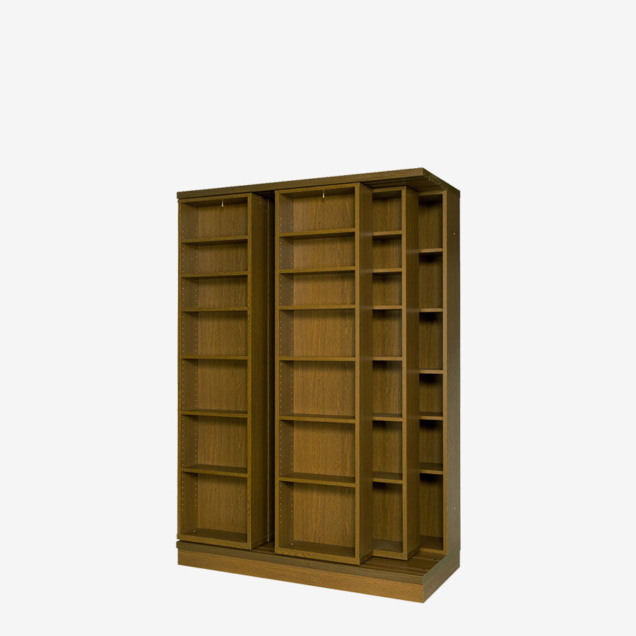 書院 3LSI-135 3重スライド書棚・オープン・幅135cm・高さ197cm 書院 3LSI-135 3重スライド書棚・オープン・幅135cm・高さ197cm