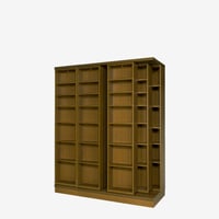 書院　3LSI-160　3重スライド書棚・オープン・幅160cm・高さ197cm