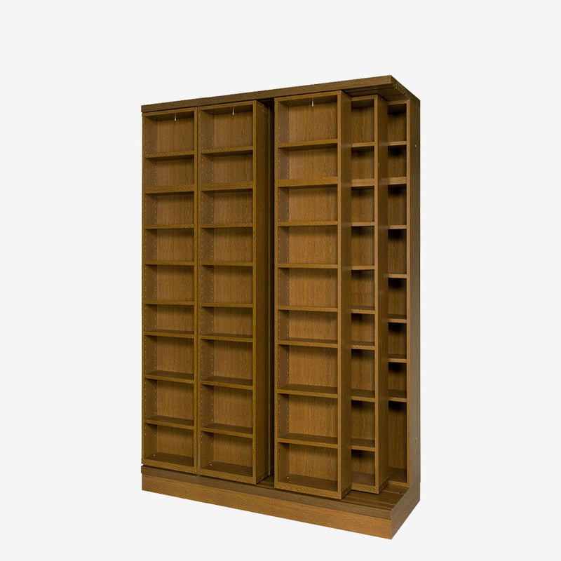 書院 3LSH-160 3重スライド書棚・オープン・幅160cm・高さ237cm 書院 3LSH-160 3重スライド書棚・オープン・幅160cm・高さ237cm