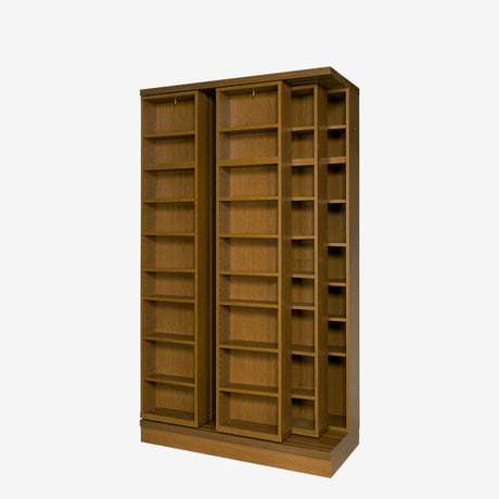 書院　3LSH-135　3重スライド書棚・オープン・幅135cm・高さ237cm