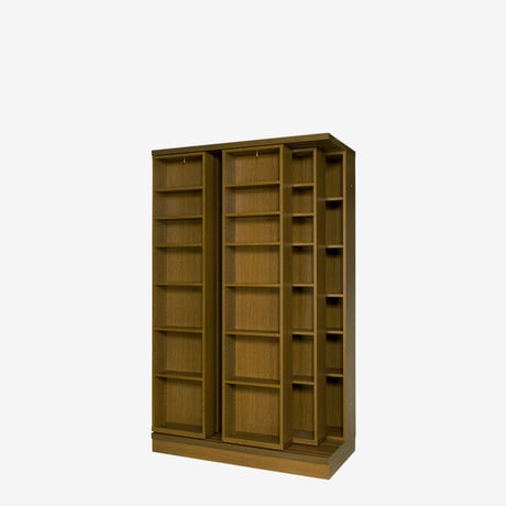 書院　3LSI-120　3重スライド書棚・オープン・幅120cm・高さ197cm