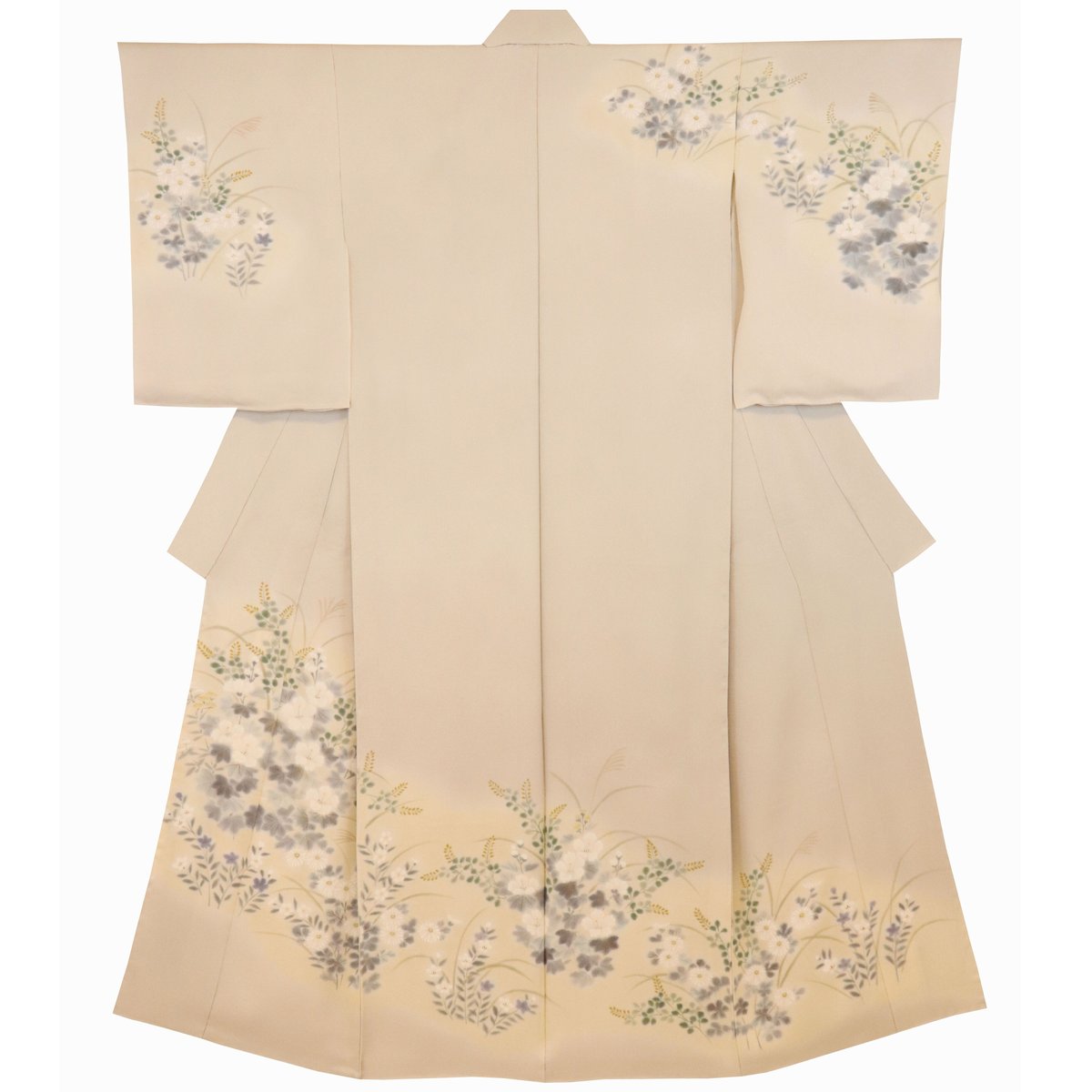京友禅作家　秀夫　京友禅　撫子　ツツジ　訪問着　着物　124a p 新品未使用品【京友禅競技会大会受賞柄】正絹 袷 訪問着s758