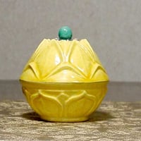 三井大磯　古余呂技窯　川瀬順一（二代竹春）作　交趾　歓冬花　香合　無傷　共箱　保証。