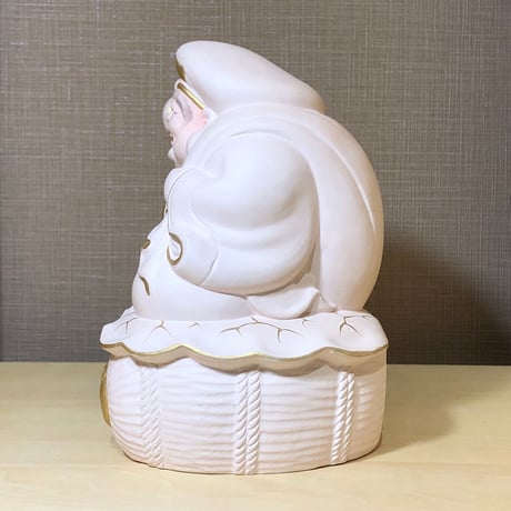 京焼・清水焼　初代 村田陶苑 作　色絵　招福 大黒天像　共箱　無傷。