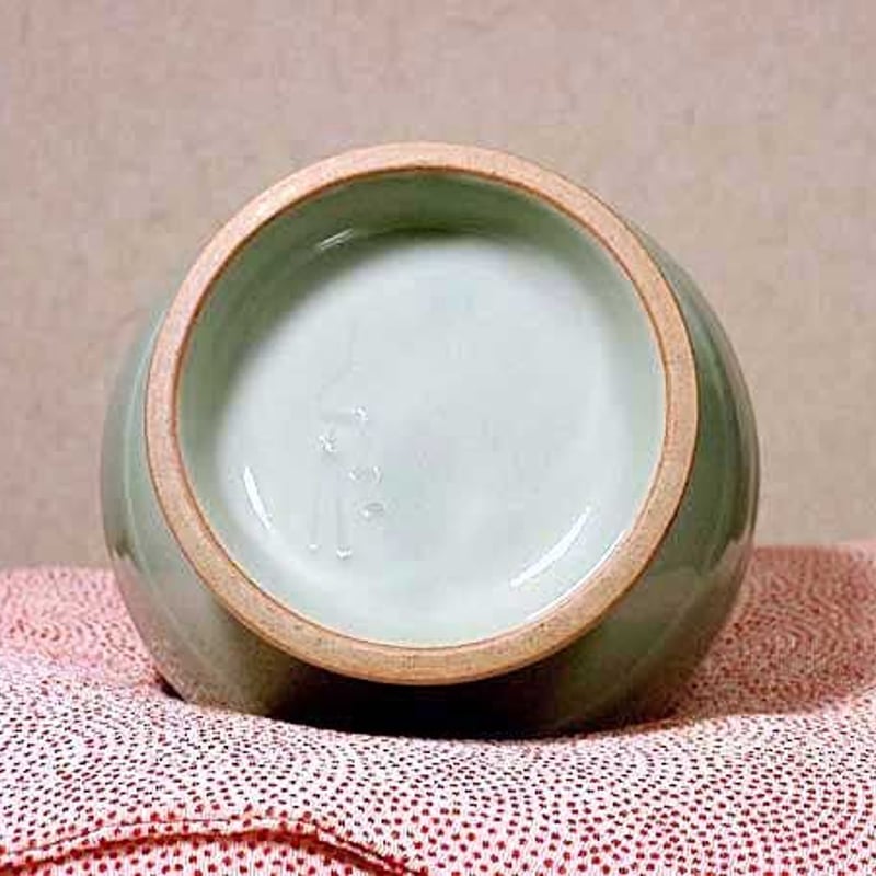 今日庵 日吉窯 加藤丈佳 作 青磁 花瓶 共箱 無傷 保証。 | STORES