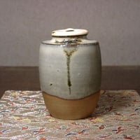 伊賀焼 小川得斎作 伊賀茶入 無傷 箱合 共仕覆 古物。 | STORES