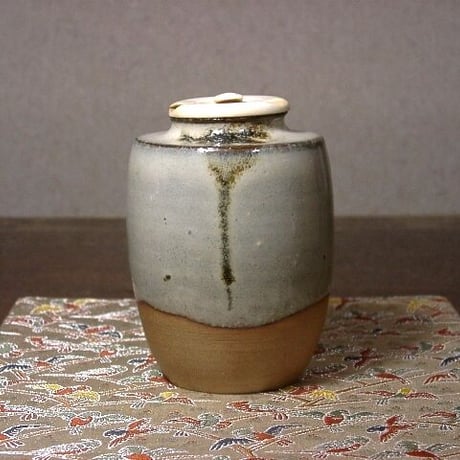 高取焼 元永彰一作 肩衝 茶入 無傷 共箱 茶入 古物。 【公式通販】