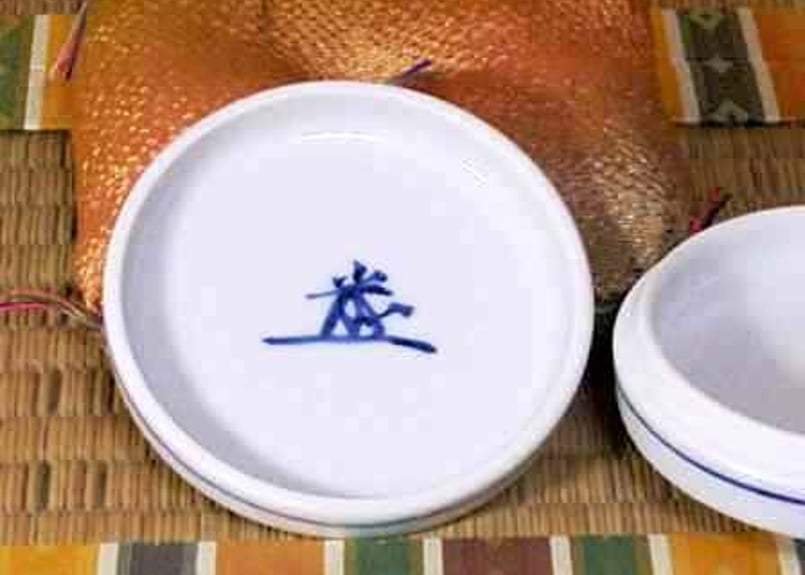 京焼宮川喜吉 作染付宝尽くし 香合中宮寺門主自筆「福」無傷共箱保証。