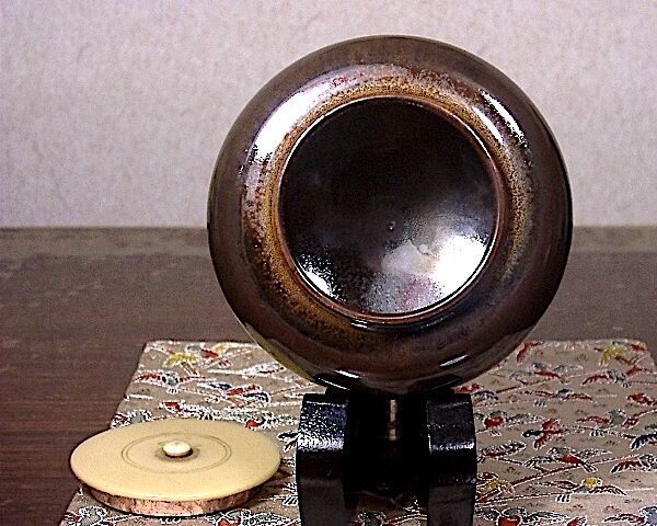 京焼・清水焼　橋本永豊 作「さが」茶入　２点　無傷　仕覆　箱保護　保証。 fit=scale-down,w=1200