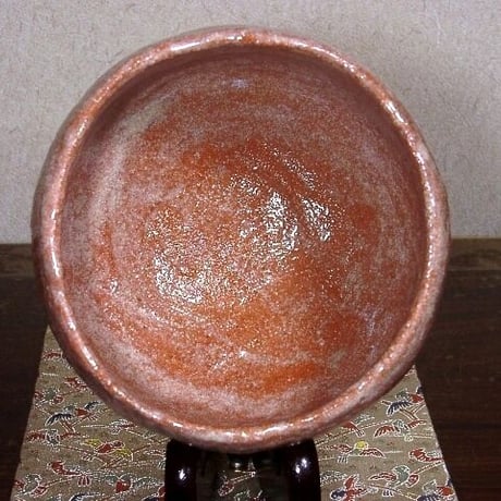 太閤窯　小西平内作　赤茶碗　在銘印　無傷　共箱　保証。