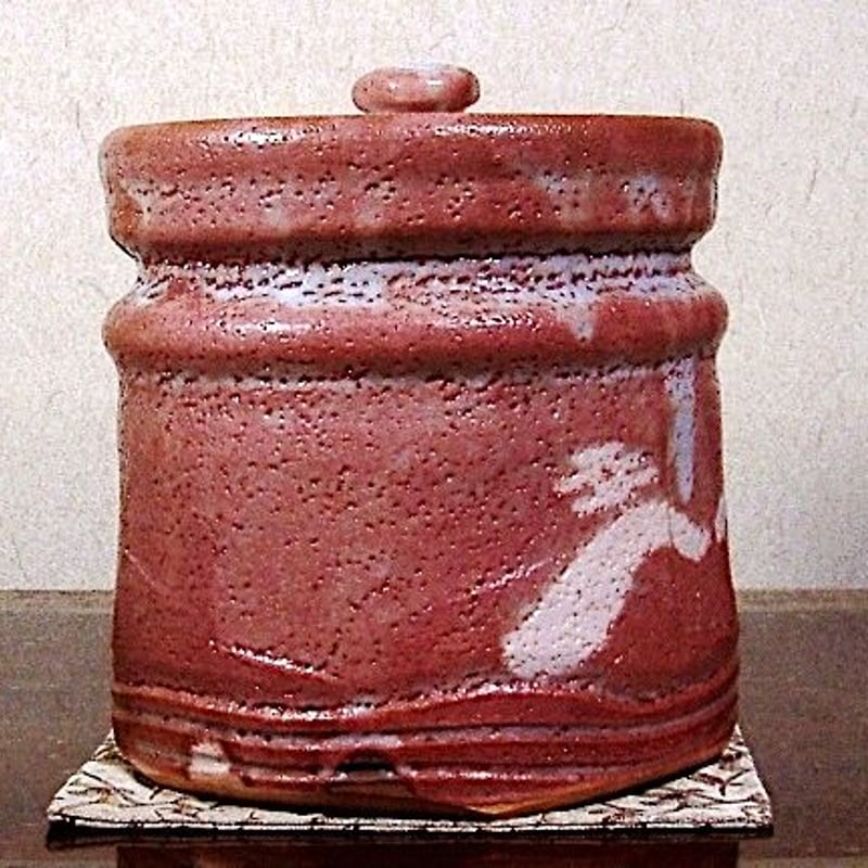 美濃焼 中島一耀 作 鼠志野 水指 無傷 共箱 保証。 | STORESショップARIKA