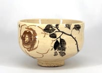 京焼・清水焼 高橋道八(仁弥)作 椿絵 在銘 合箱 無傷 保証 京焼・清水焼 高橋道八(仁弥)作 椿絵 在銘 合箱 無傷 保証