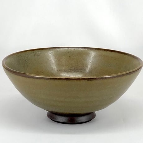 無名異焼　三浦小平次（常山）作　朱紫泥　茶碗　在銘　箱合　古物。