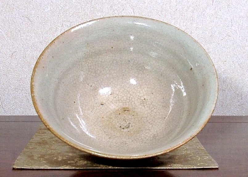 夜寒焼　辻鉦二郎 作　茶道家賛筆　茶碗　保護箱　時代物　保証。