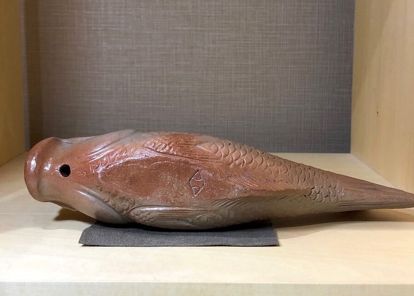 備前焼 十六代 木村宗得 手捻り 宝瓶