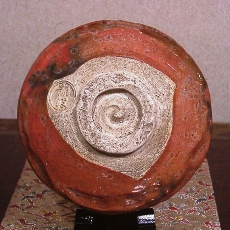 高津焼・難波焼 久野正伯作 高津神社絵 在銘 無傷 合箱 古物