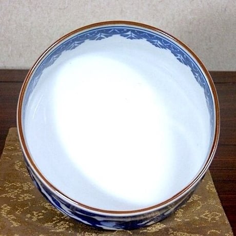 京焼・清水焼　大丸北峰（二代）作　倣祥瑞　兎鳥画　茶碗　無傷　共箱　保証。