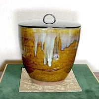 京焼・清水焼　大丸北峰（初代）作　祥瑞手 水指No2　青華松竹梅図　無傷　共箱。 京焼・清水焼 大丸北峰（初代）作 祥瑞手 水指No2 青華松竹梅図