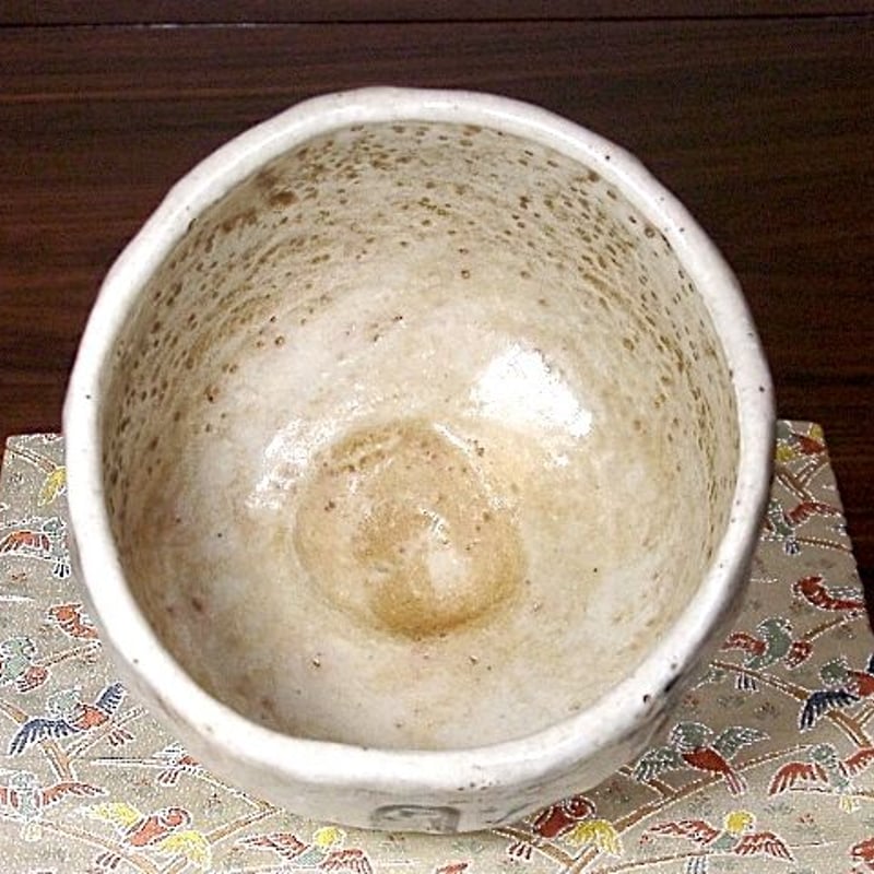 茶道具 月谷焼 月谷初子作 茶碗 風景画 美品 箱入(メ1282) 月谷焼 月谷初子 作 マダム貞奴 画賛 茶碗 無傷 時代箱 保証
