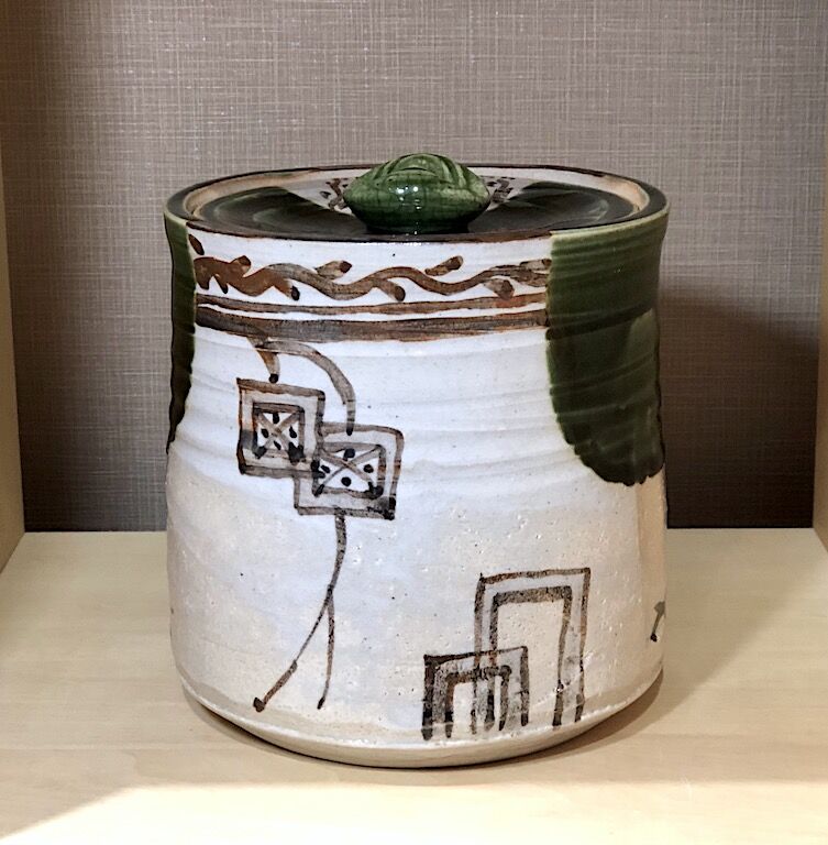 織部焼 清水茂生作 織部 水指 無傷保証 共箱 古物. | STORESショップARIKA