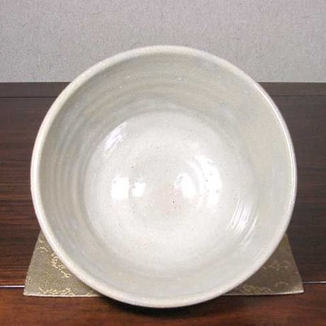 宮島焼（御砂焼）　川原陶斎 作　厳島神社宮司箱書　茶碗　無傷　共箱　保証。