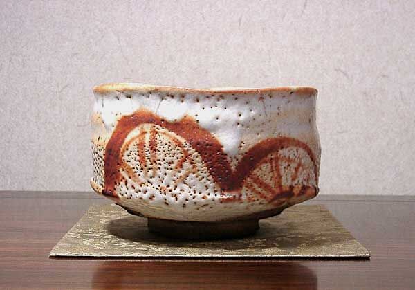 志野焼 加藤孝造 作 片輪車 茶碗 無傷 箱誂。 | STORESショップARIKA