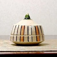 能穴焼 林茂松作 辰 香合 無傷 共箱 古物。