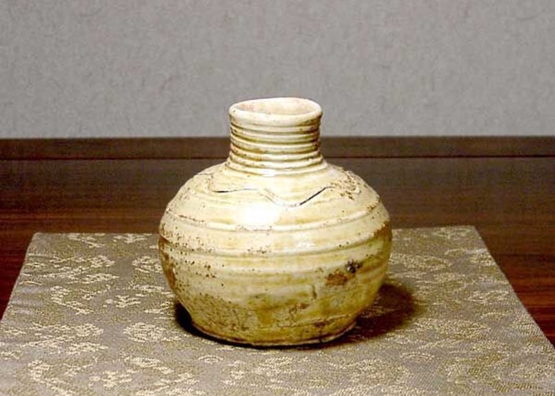 茶道具　京焼　清風与平造　伊羅保茶碗　共布　共箱　V　R8159 kei20250314w 409.jpg