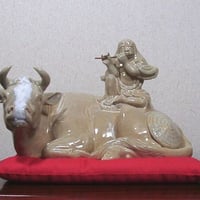 京焼・清水焼 ブロンズ作家 沼田一雅「虎」置物 無傷 保護箱