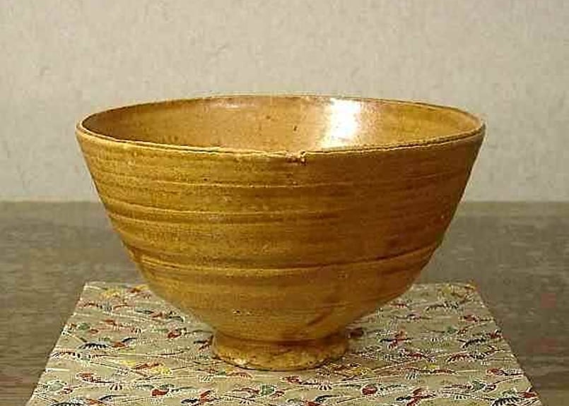 京焼・清水焼 高橋道八(六世)作 伊羅保 茶碗 無傷 共箱 保証