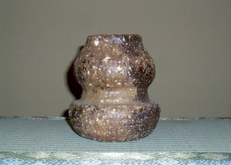 備前焼 花瓶 共箱　しがらき 備前焼 花瓶 共箱 しがらき 備前焼き 俵型 扁壷花器 備前14代