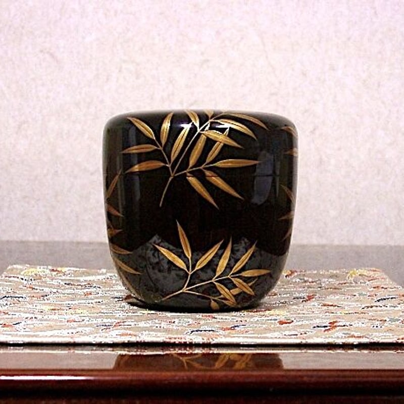 漆工 大橋荘兵衛（初代）作 笹蒔絵 中棗 無傷 共箱 保証。 | STORES