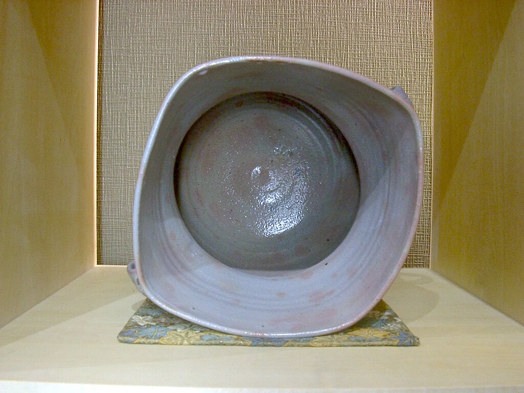 楽山窯　清水楽山作（初代）古唐津写　在銘　無傷　合箱　古物。 楽山窯 清水楽山作（初代）古唐津写 在銘 無傷 箱無 古物