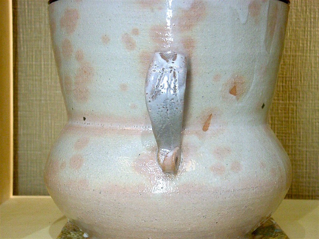 楽山窯 清水日呂志作 御本耳付 水指 無傷 共箱 古物。 | STORES