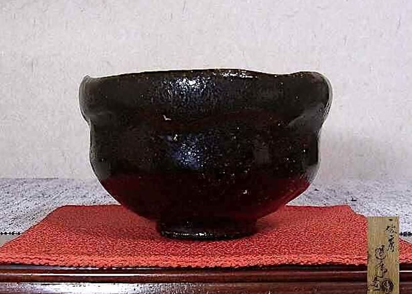 道八作黒筒茶碗保存箱有M1312