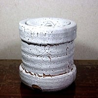 楽山窯 清水日呂志作 御本耳付 水指 無傷 共箱 古物。 | STORES