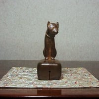 ブロンズ　村上柄人作　戌　共箱　古物。