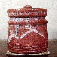 楽山窯　清水楽山作（初代）古唐津写　在銘　無傷　合箱　古物。 楽山窯 清水楽山作（初代）古唐津写 在銘 無傷 合箱 古物