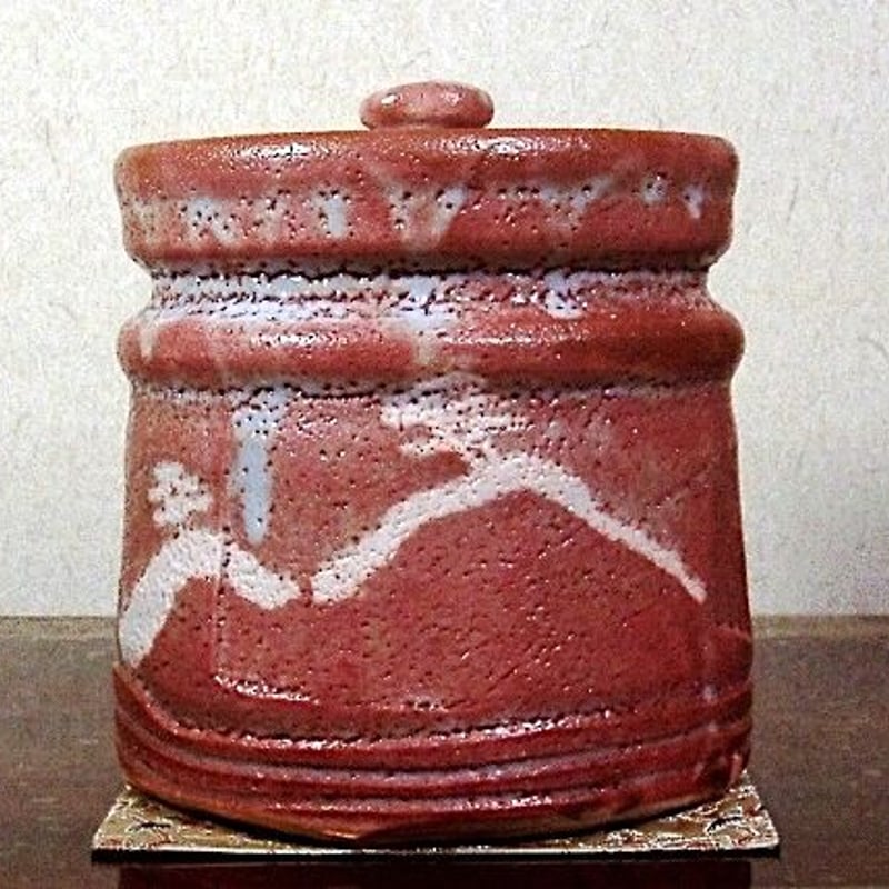 美濃焼 中島一耀 作 鼠志野 水指 無傷 共箱 保証。 | STORESショップARIKA