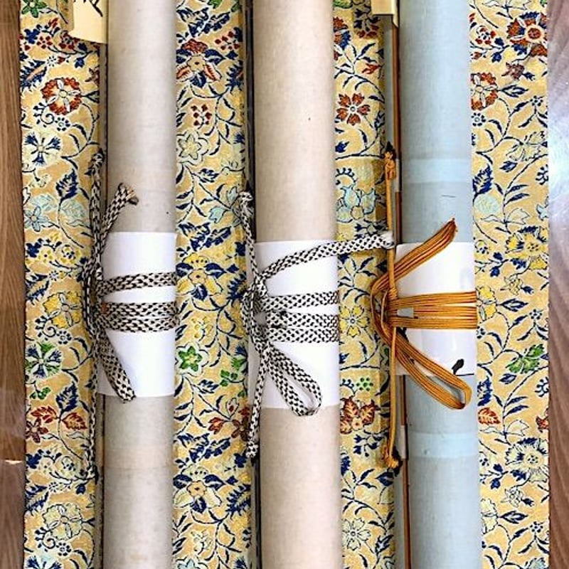 掛軸 短歌 御室派 道明寺 六條照瑞大僧正 筆 「夏椿〜」箱合