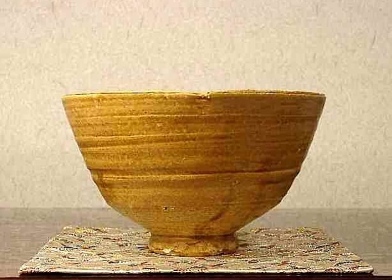 京焼・清水焼 高橋道八(六世)作 伊羅保 茶碗 無傷 共箱 保証