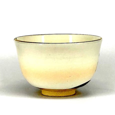 京焼・清水焼　限定販売「ガラシャの白詰草」茶碗　共箱　新作。