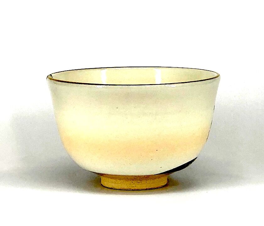 京焼・清水焼　限定販売「ガラシャの白詰草」茶碗　共箱　新品。 京焼・清水焼限定販売「ガラシャの白詰草」茶碗共箱新品。