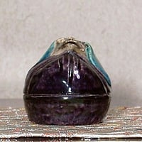 三井大磯 古余呂技窯 川瀬順一（二代竹春）作 交趾 歓冬花 香合 無傷